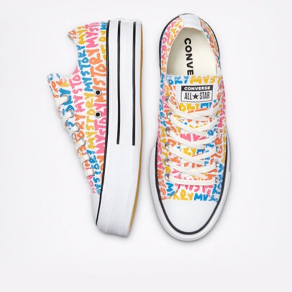Converse Shoes - Converse All Star My Story Canvas Low Top Platform Sneakers women’s 8